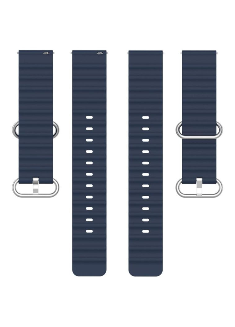 Ремешок силиконовый Ocean для часов Amazfit Bip 5 / Bip 6 - Dark Blue Primolux (365270851)