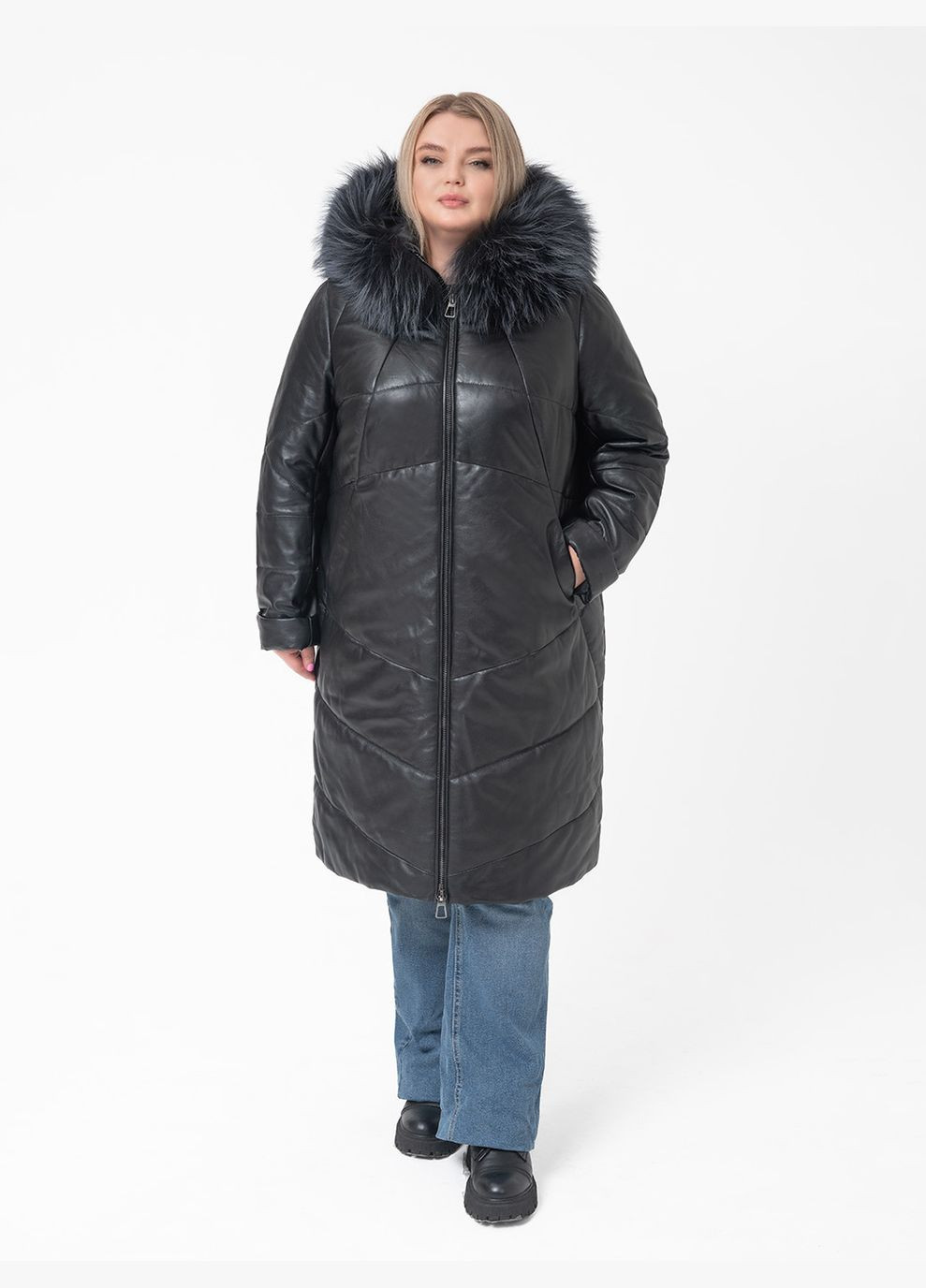 Черный зимний Пуховик Fabio Monti