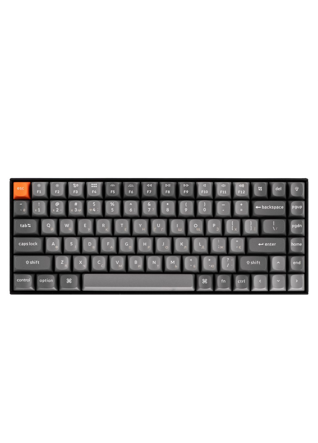 Клавиатура механическая K2 Max 84Key, K Super Brown, WL/BT/USB-A, QMK, EN/UKR, RGB, черный Keychron (367854300)