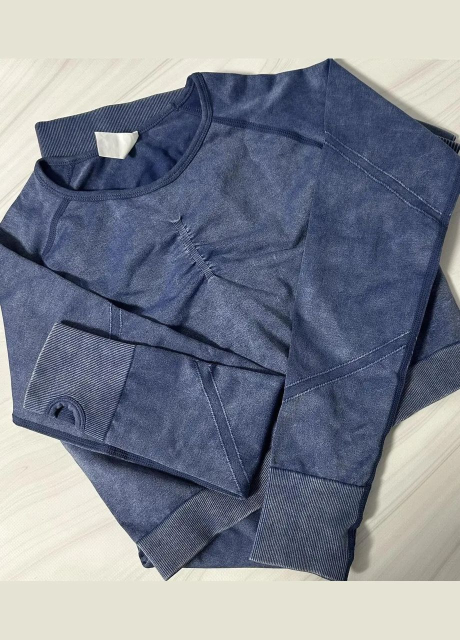 Комплект для фітнесу (спортивний костюм) з імітацією джинсу, рашгард і легінси No Brand (321996482)