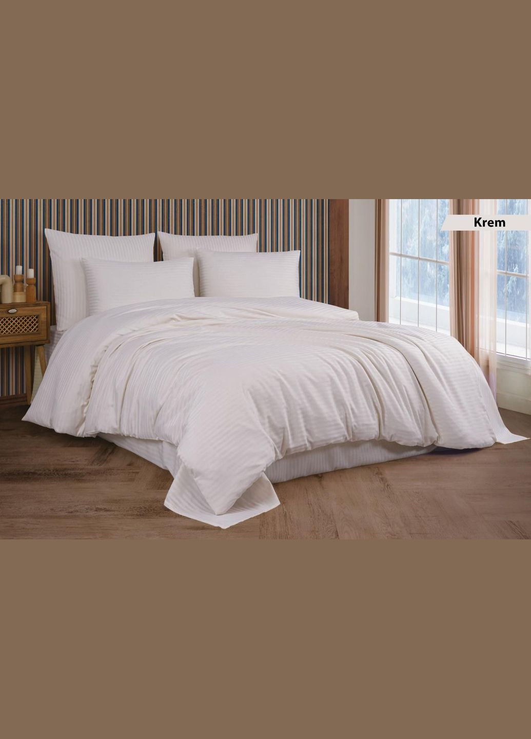 Постельное белье Cotton Shine Stripe Satin 160х220 Kem Kayra (351855343)