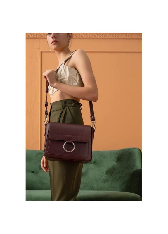 Сумка жіноча шкіряна через плече Jessie бордова The Wings (302007373)