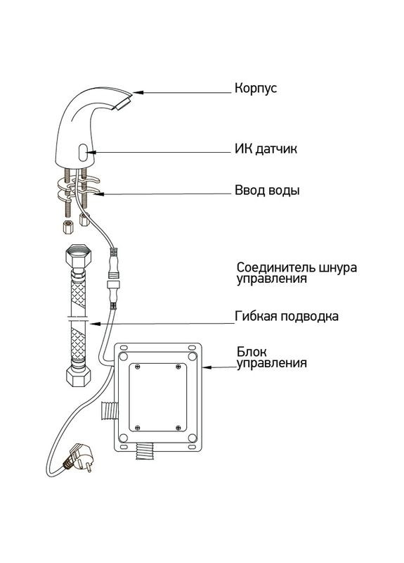 Монокран на одну воду сенсорний Premium TIMO 001 (MI2837) Mixxus (322003607)