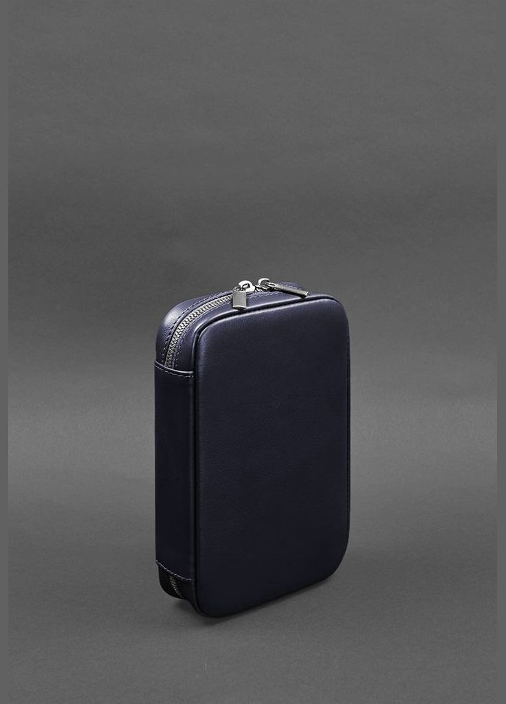 Кожаный дорожный органайзер для проводов, косметичка-несессер 7.0 синий краст (A-027770) BlankNote (329743041)