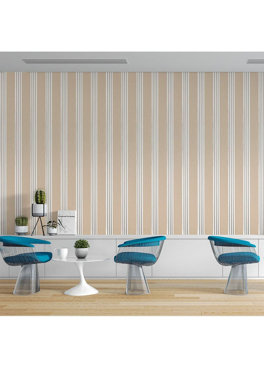 Рейка декоративна PS 2900х160х11мм Бежева зі сріблом StickerWall-SW-00002150- Sticker Wall (370563869)