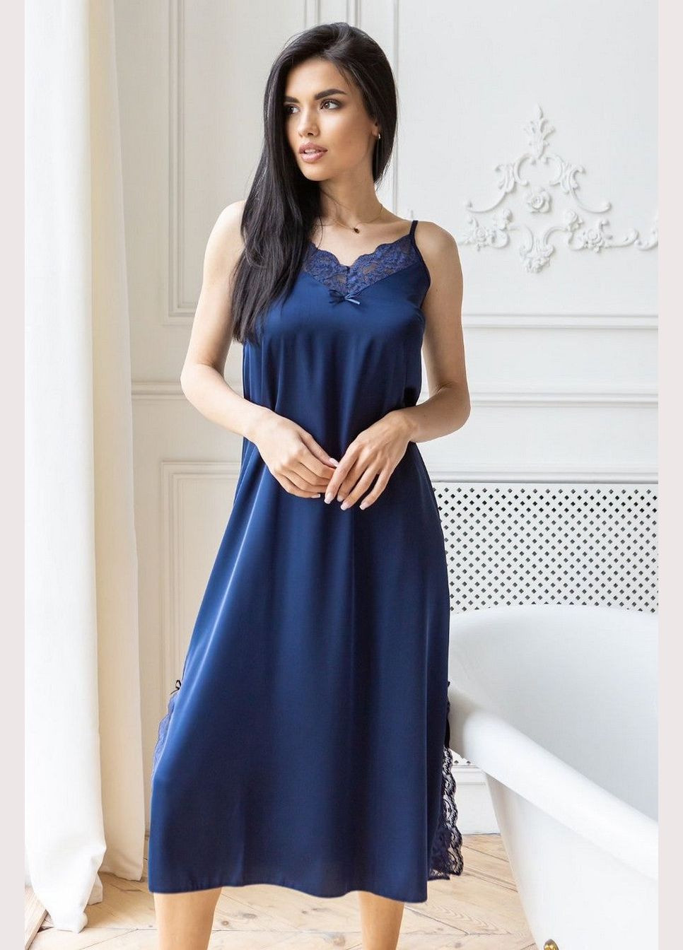 Длинная ночная сорочка MiaNaGreen Нс130 blue (331647565)