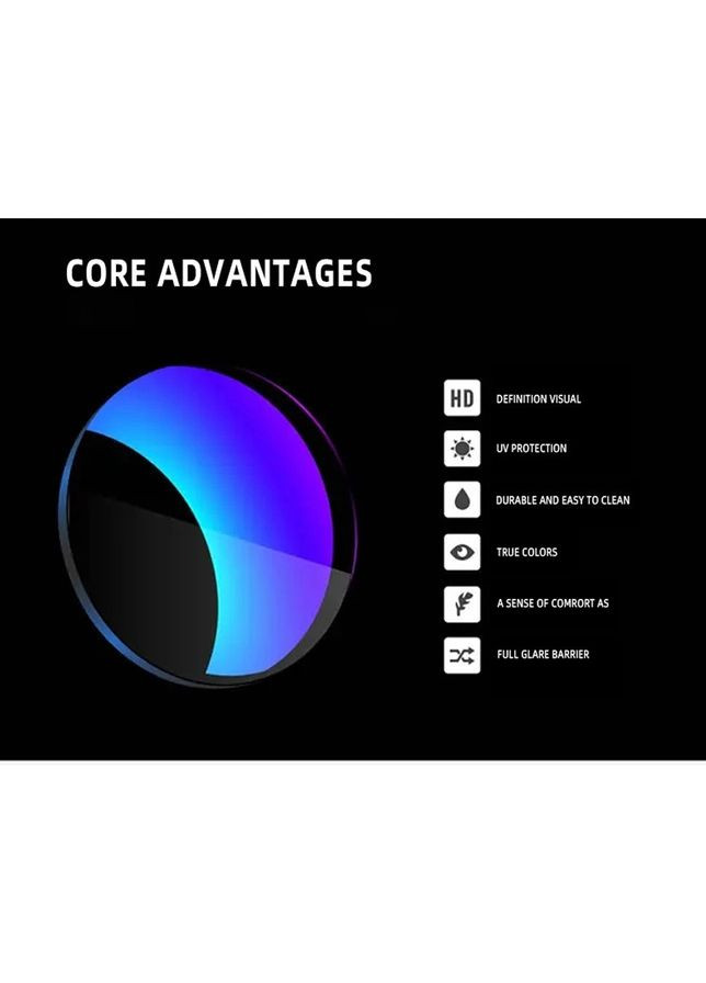 Cолцезащитные очки зеркальные Ice Blue Mirror UV400 TR90 Polarized Anti-glare No Brand (327878804)