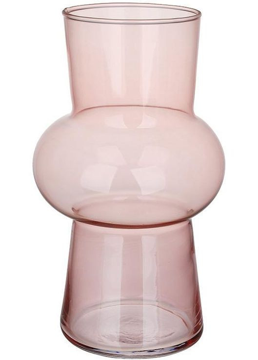 Ваза скляна "Retro Grace" Ø12х20см, рожеве скло BonaDi (365248482)