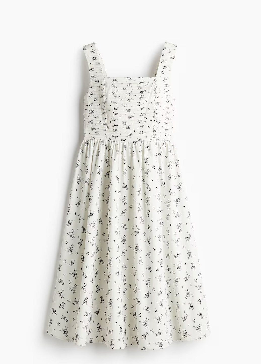 Молочна кежуал сукня H&M з квітковим принтом