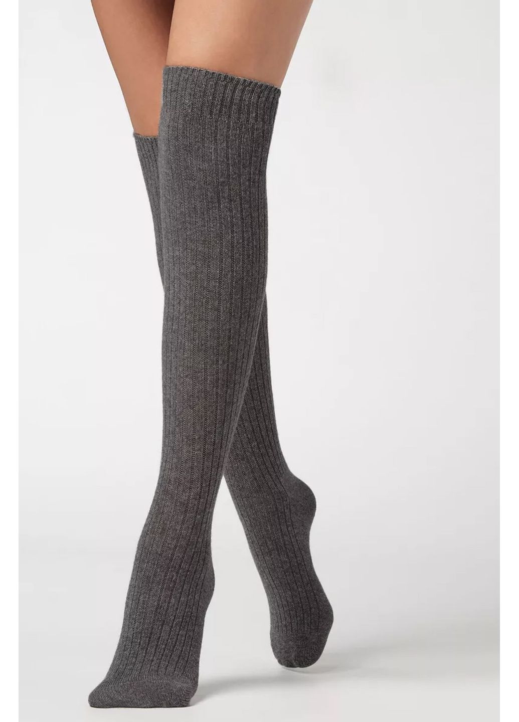 Високі гольфи-ботфорти в рубчик з тонкої вовни Master 2075 Woolmix Master Step (351583088)