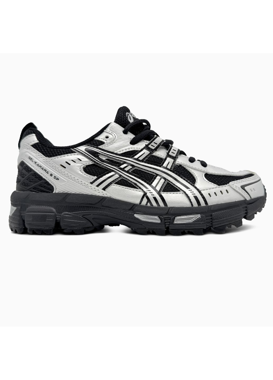 Срібні Осінні кросівки чоловічі і жіночі Asics Gel-Kahana 8 SP Silver Black | Асікс Гель Кахана 17