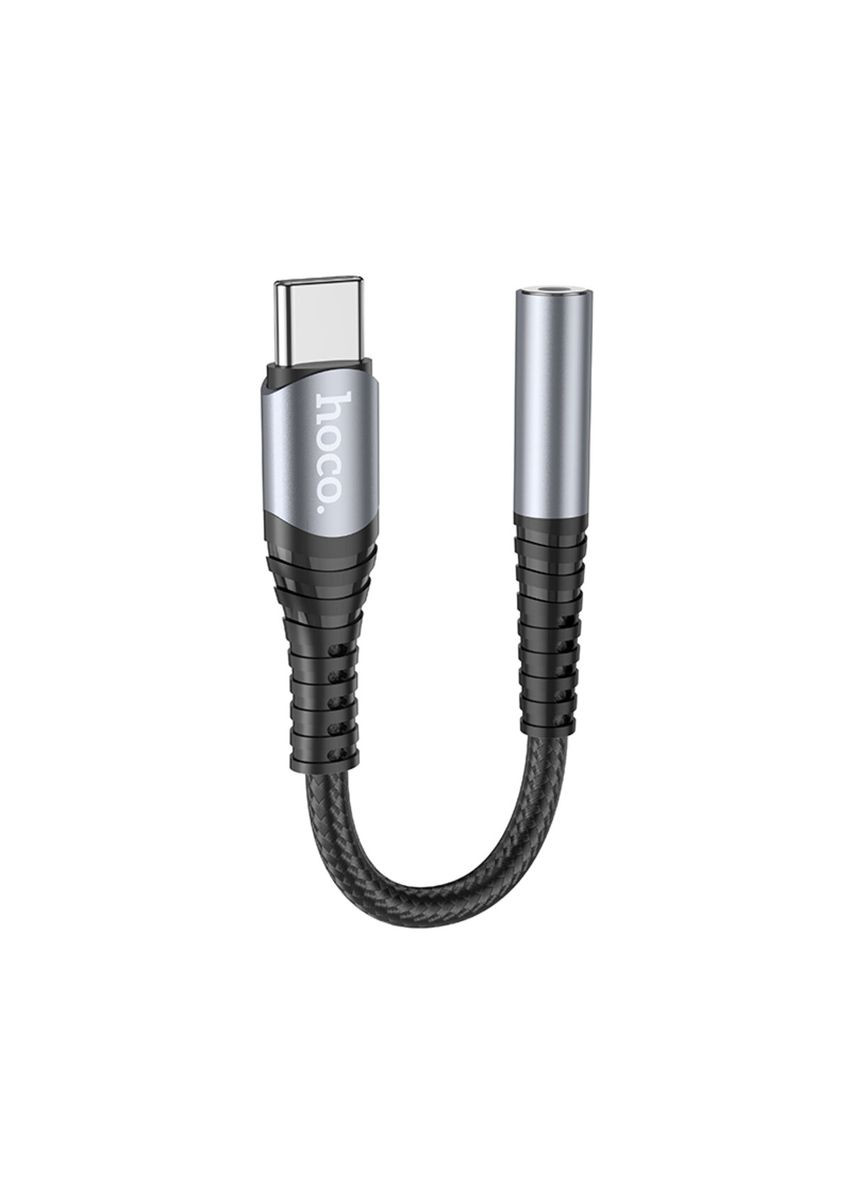 Кабель-перехiдник LS33 Type-C Digital 3.5 Audio converter Metal Gray Hoco (300684837)