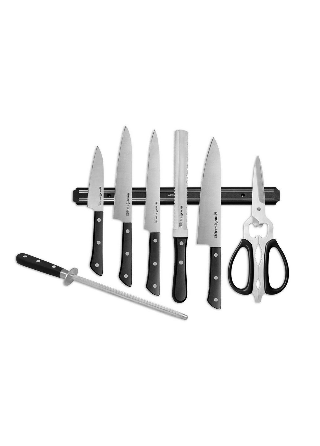 Набір кухонних ножів 8 в 1 Harakiri 42х24х6,5 см Samura комбінований,