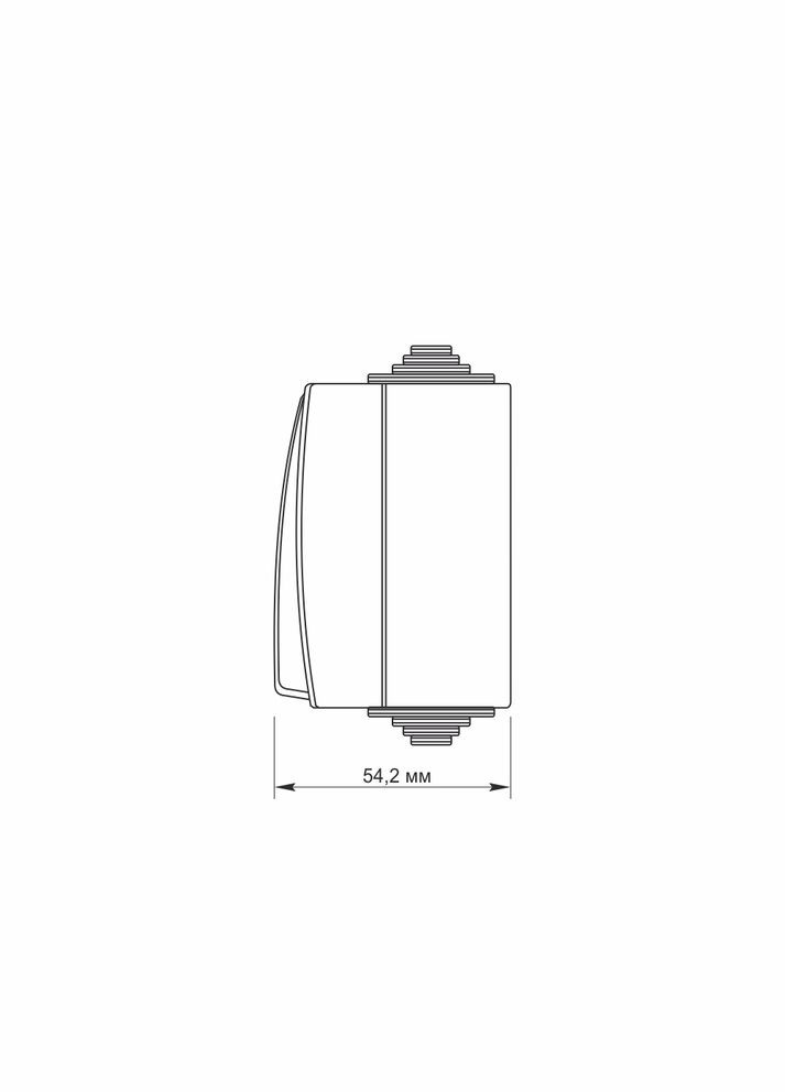 Защищенный наружный выключатель 2-клавишный BINERA IP65 VF-BNW12-G Videx (282313067)