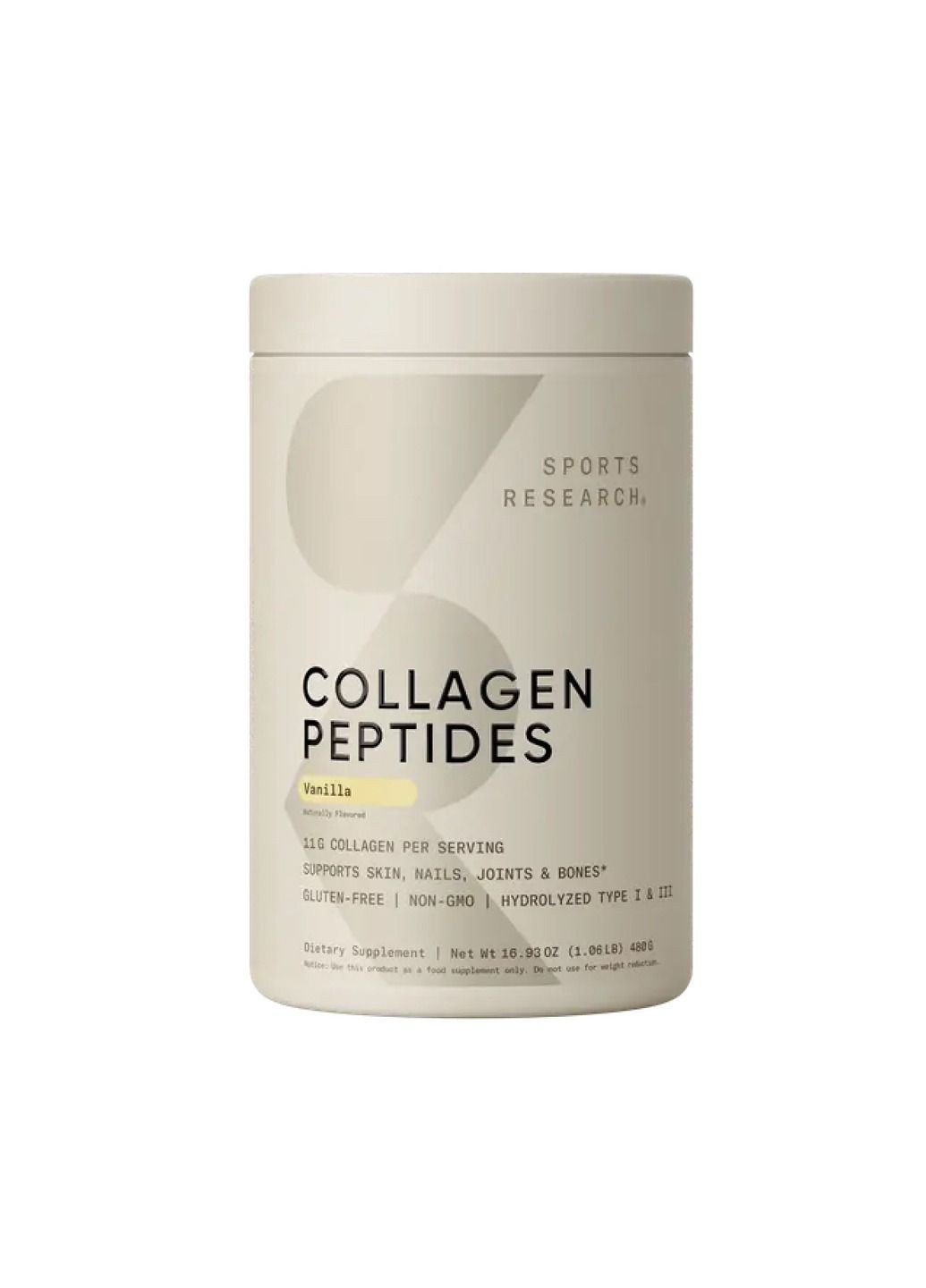 Collagen Peptides - 480g Vanilla Bean Sport Research (330984715)