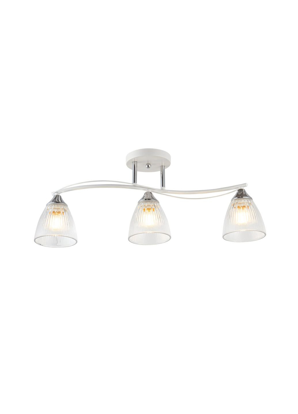 Люстра потолочная на 3 плафона IS 6378-3 (Белый+Хром) Valeso (353746877)