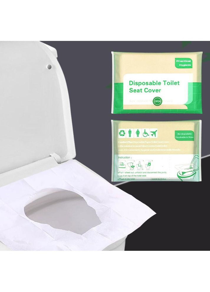 Одноразові паперові накладки на сидіння унітазу 10 шт (NR0289) No Brand (370160597)