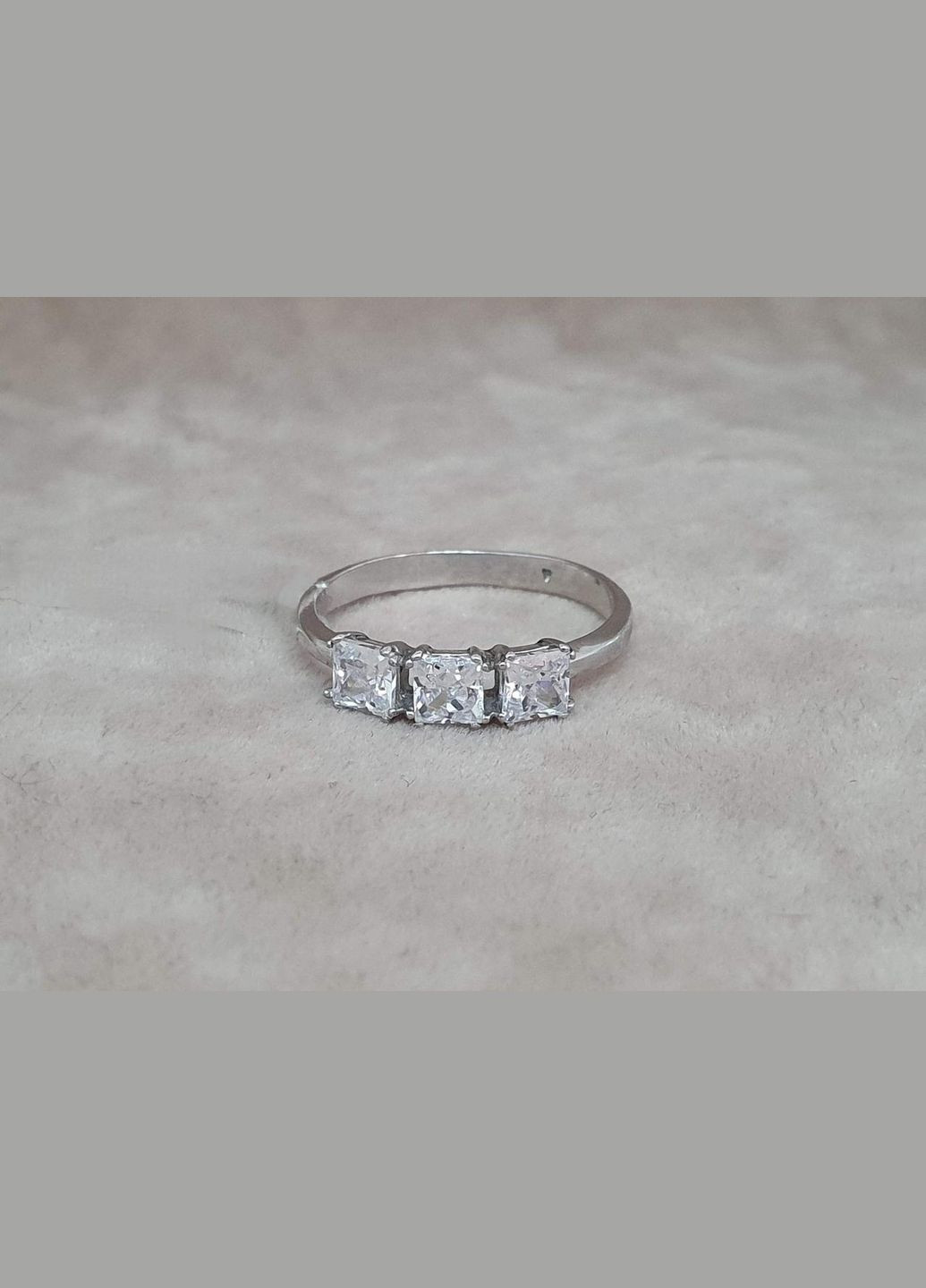 Срібне кільце Тріо з фіанітами. 1391/1Р-CZ AGNI (322765133)