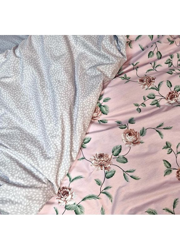 Постільна білизна Розарій Сатин Сімейна на резинці 560710-8 MERISET (363131836)