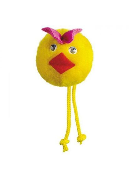 Игрушка Утенок для кота с веревочками на резинке 5 см🐱7657 Природа (350354785)