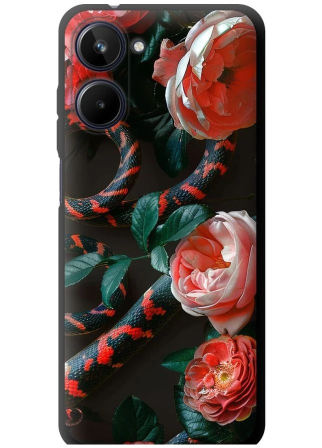 TPU чорний чохол 'Floran Snake' для Endorphone Realme 10 (286768840)