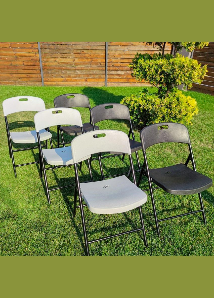 Складний стілець 46*52*79см білий (3DPanda-1609) Sticker Wall (323155241)