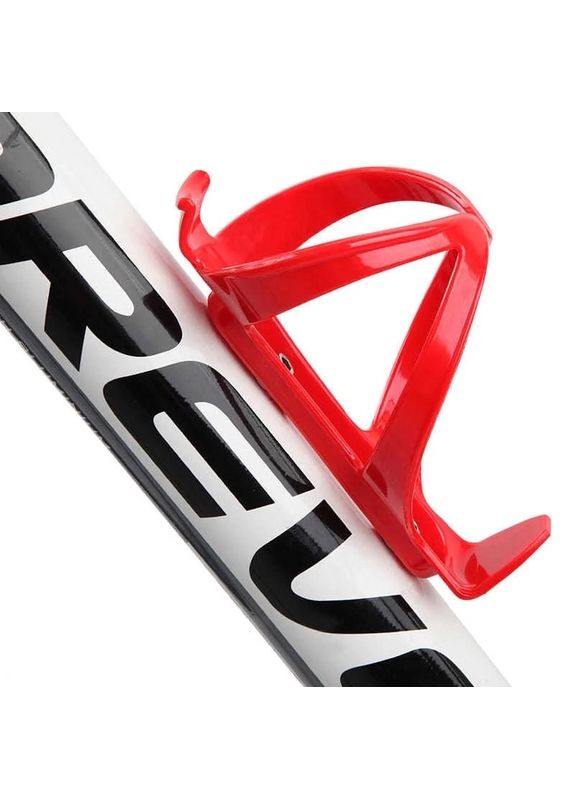 Пластиковий фляготримач для велосипеда, тримач пляшки велосипедний у червоному кольорі China (366875062)