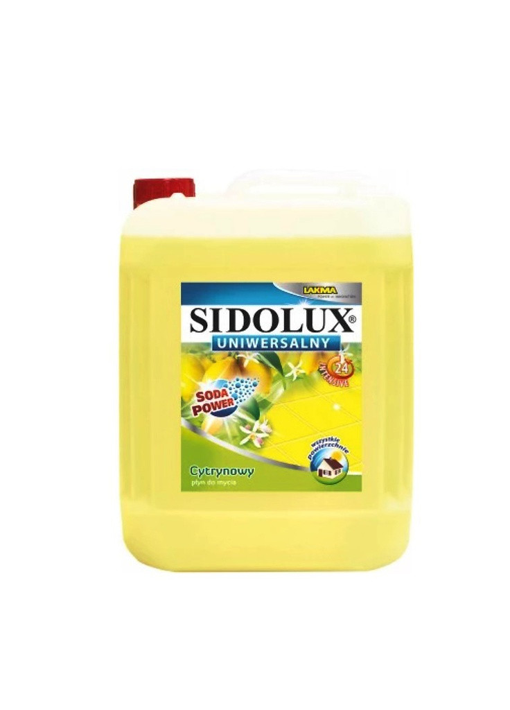 Моющее средство для мытья полов с ароматом лимона SIDOLUX uniwersalny LEMON 5 л универсальный (3529) Lakma (263435138)