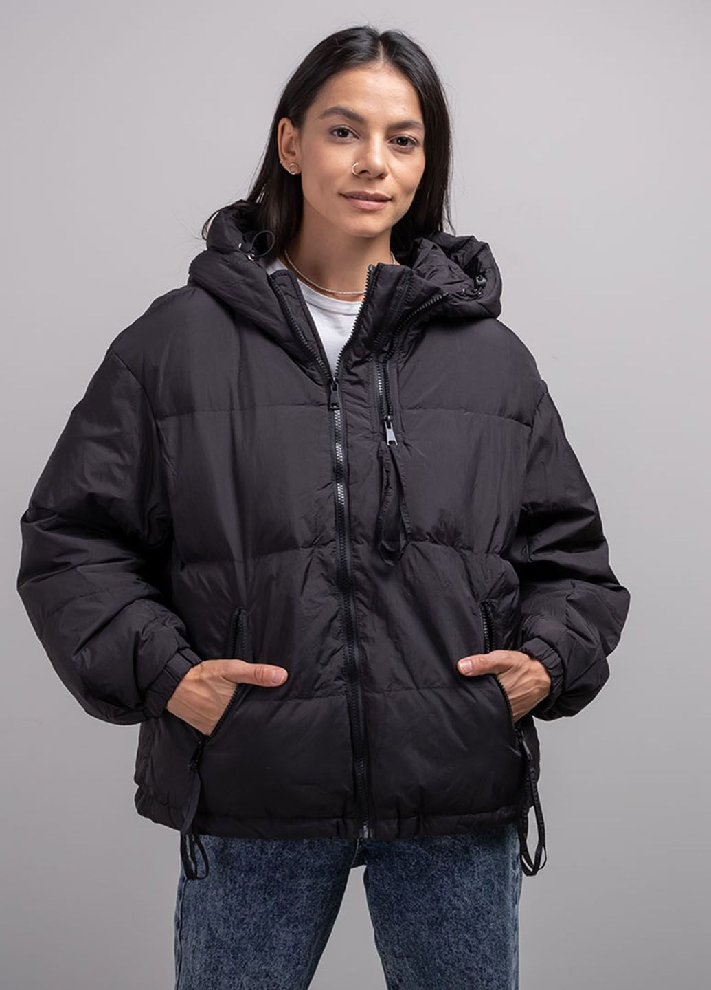 Чорна зимня куртка жіноча 341053 Power