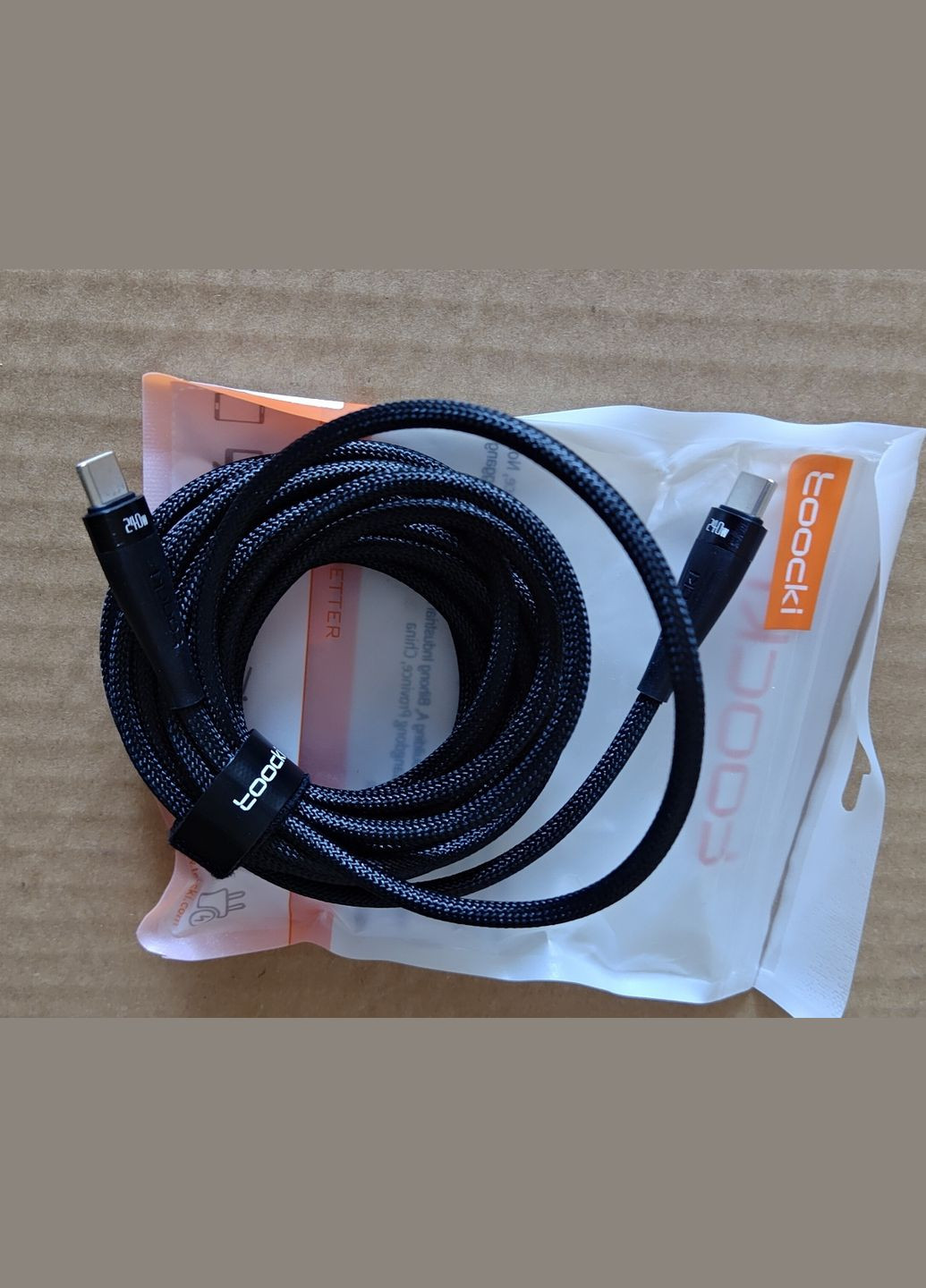 Кабель 240w Type-C/Type-C 764 TXCTT3-BSC01 3метра black Toocki (322812530)