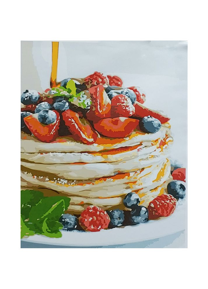 Картина по номерам "Ягодные панкейки" см для творчества, рисование натюрморта. Strateg (369758986)
