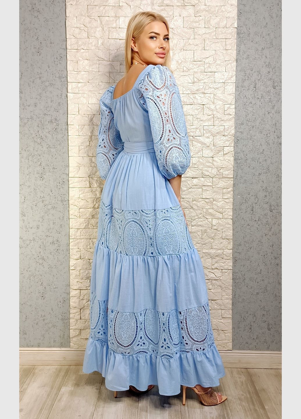 Блакитна святковий, повсякденний, кежуал, коктейльна сукня а-силует Lissimo однотонна