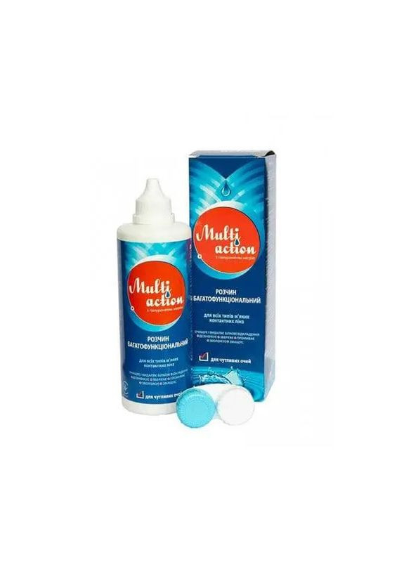 Розчин Multi Action мл + контейнер, Мульті Екшен, з гіалуроновою кислотою, для всіх видів лінз Avizor 350 (356005829)