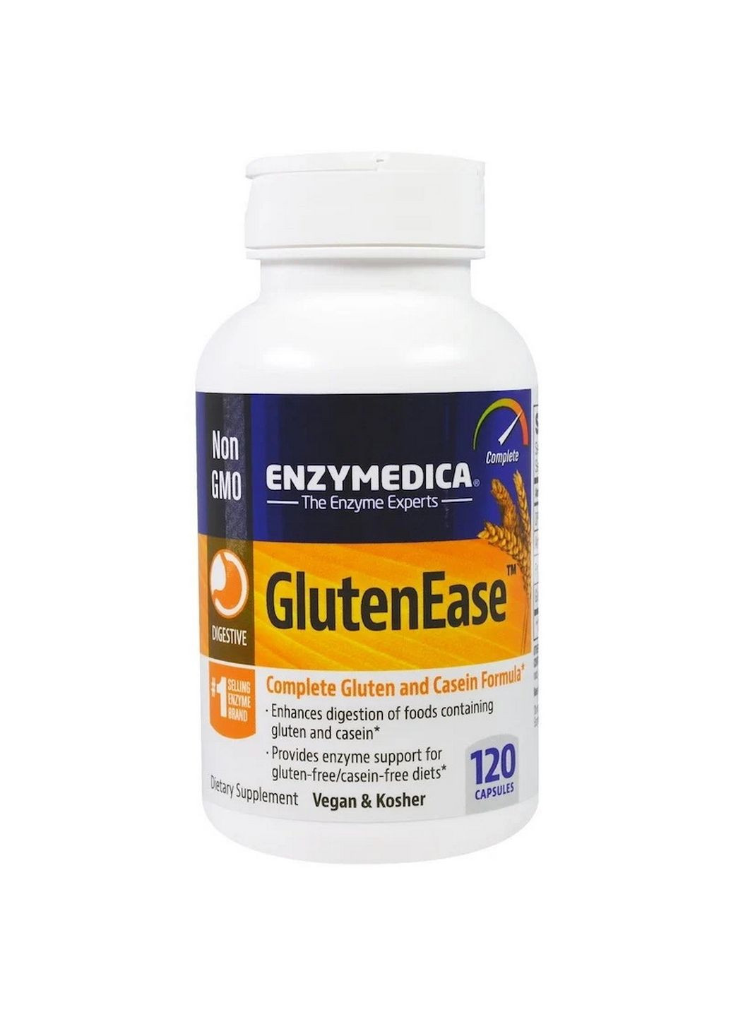 Натуральна добавка Gluten Ease, 120 капсул Enzymedica (293338792)