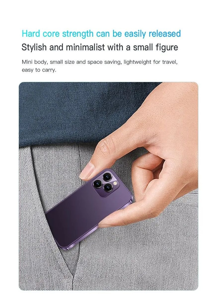 Смартфон мобільний сенсорний Soyes XS 15 маленький Фіолетовий Home (295924079)