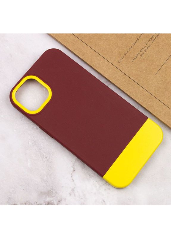 Чохол TPU+PC двоколірний для Apple iPhone 12 Pro / 12 (6.1") Бордовий Epik (372972179)