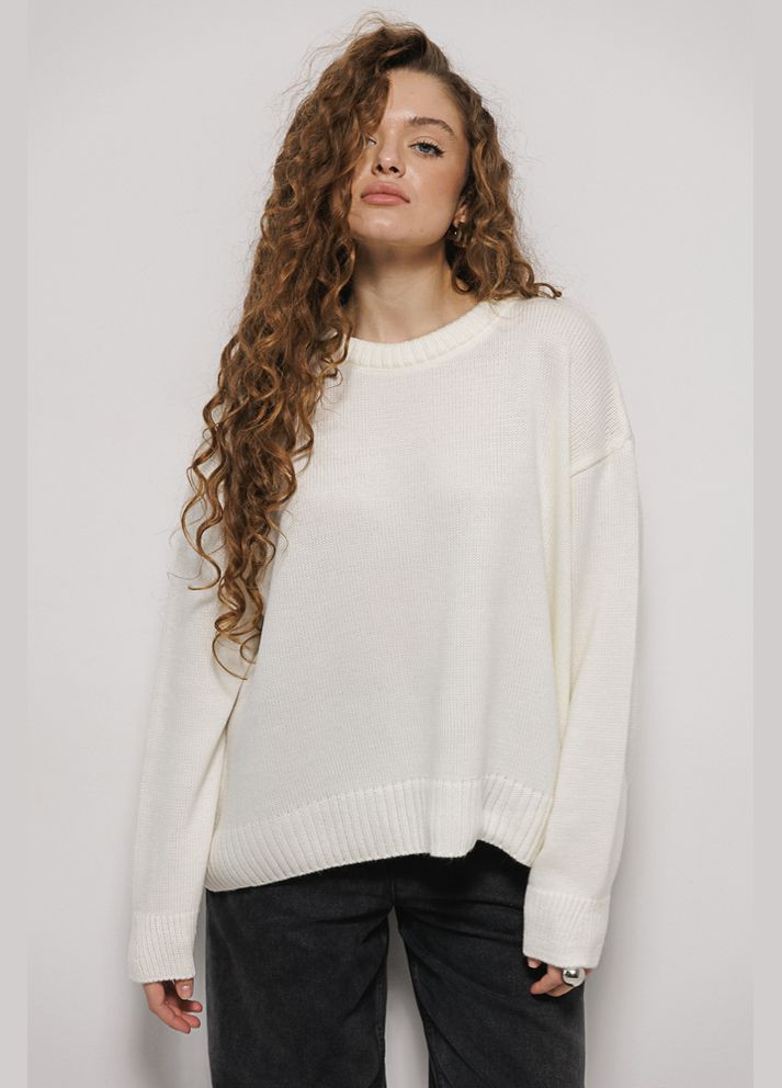 Женский вязаный джемпер оверсайз темно-шоколадного цвета Arjen (304251324)