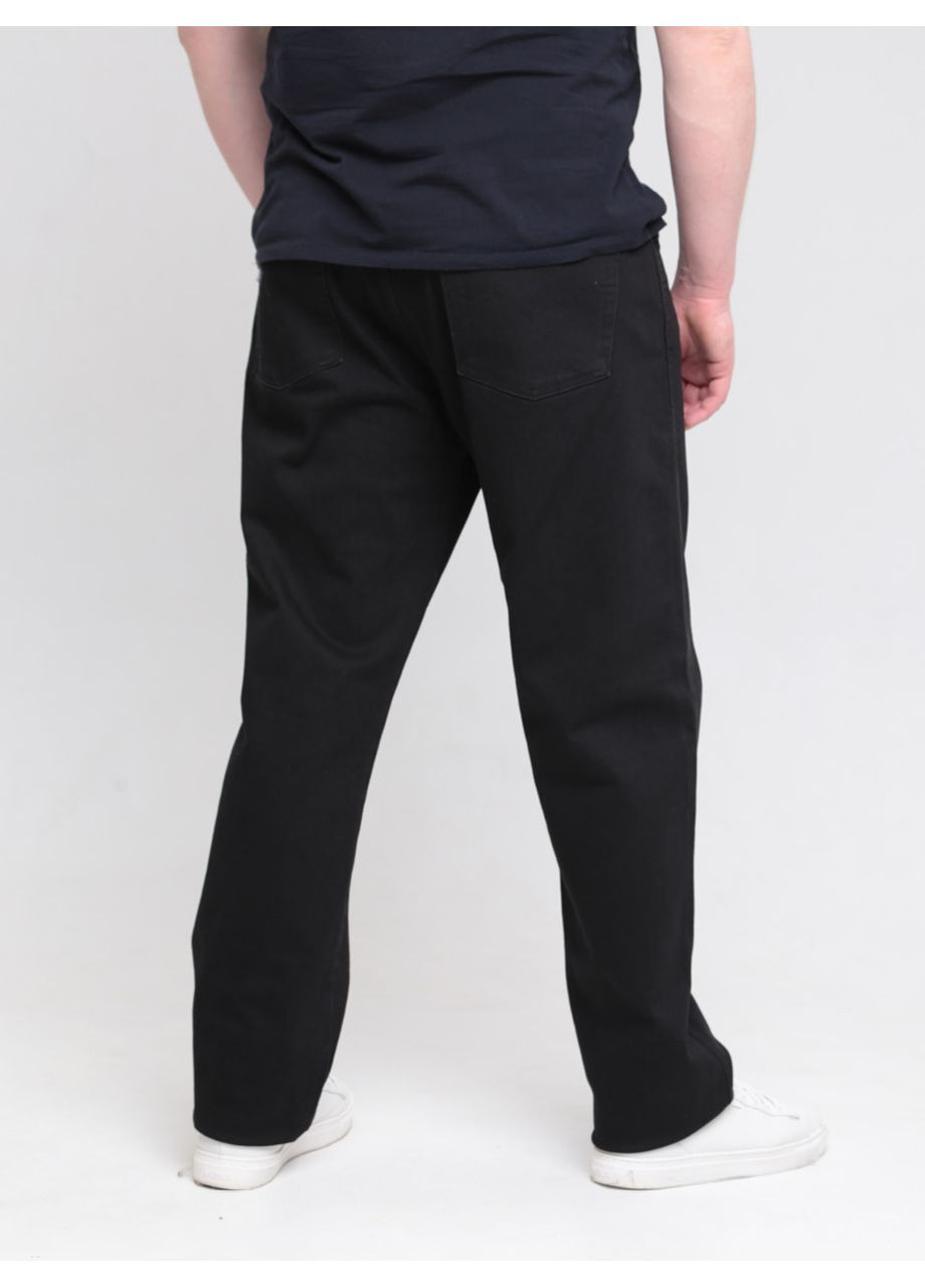 Джинси чоловічі чорні великі розміри Lexus Пряма (357262980)