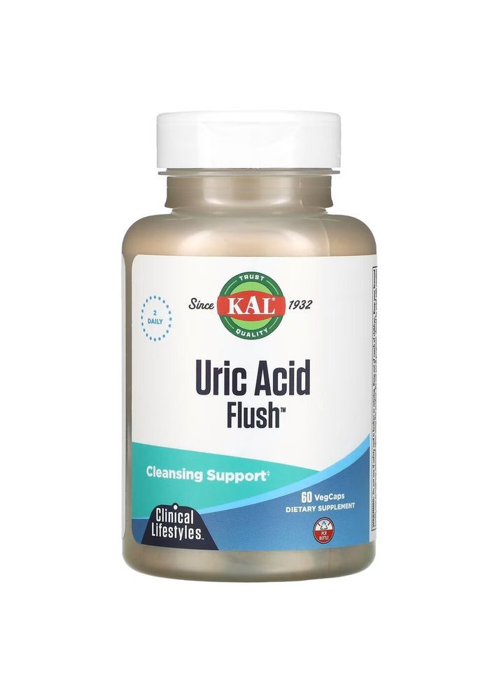 Натуральная добавка Acid Flush, 60 вегакапсул для выведения мочевой кислоты из организма KAL (324418475)