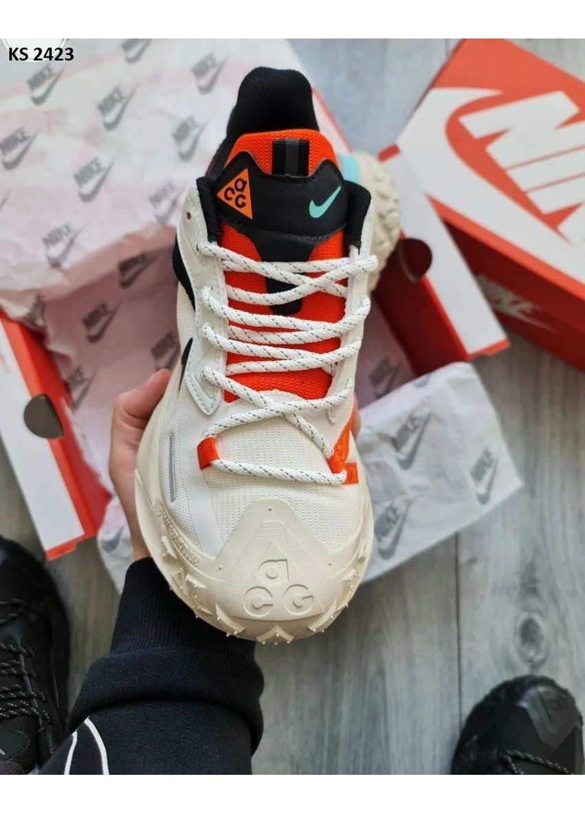 Бежевые летние кроссовки nike acg mounth fly 2 low gtx beige найк асж маунс флай No Brand