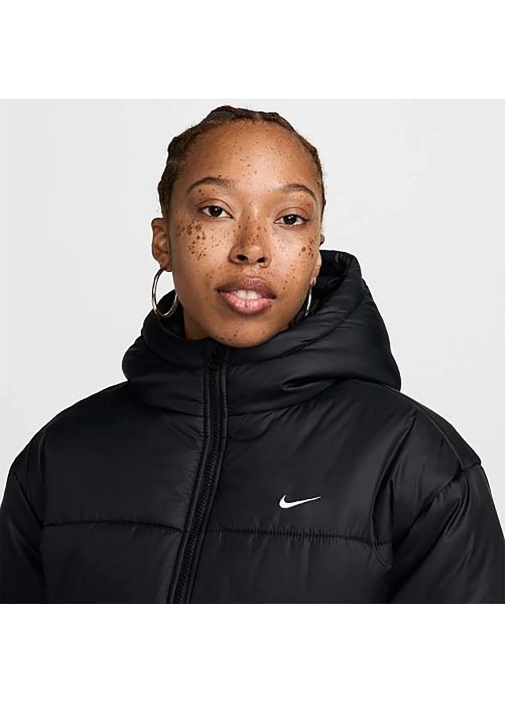 Чорна демісезонна жіноча куртка w nsw tf snfl nk clsc prka чорний Nike