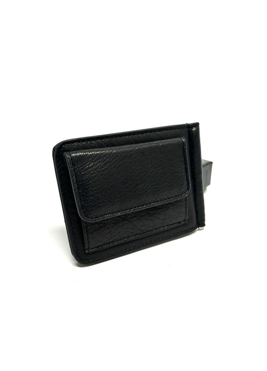 Чоловічий затискач з натуральної шкіри B121-1018-1 чорний 11 x 8,5 x 1 Balisa (367263815)