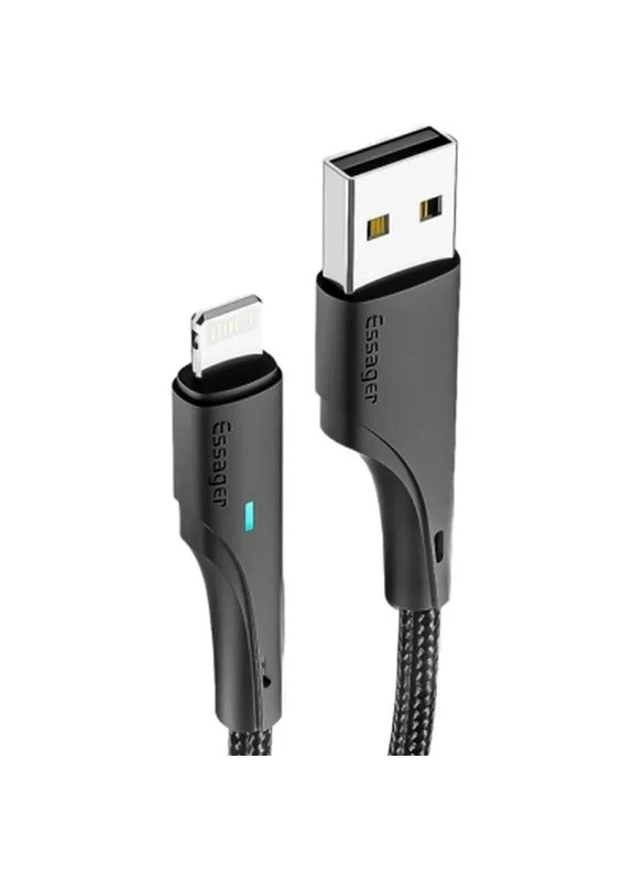 Дата кабель USB 2.0 AM to Lightning 0.25m 2.4A black (EXCL-LSB01) Essager (399568939)