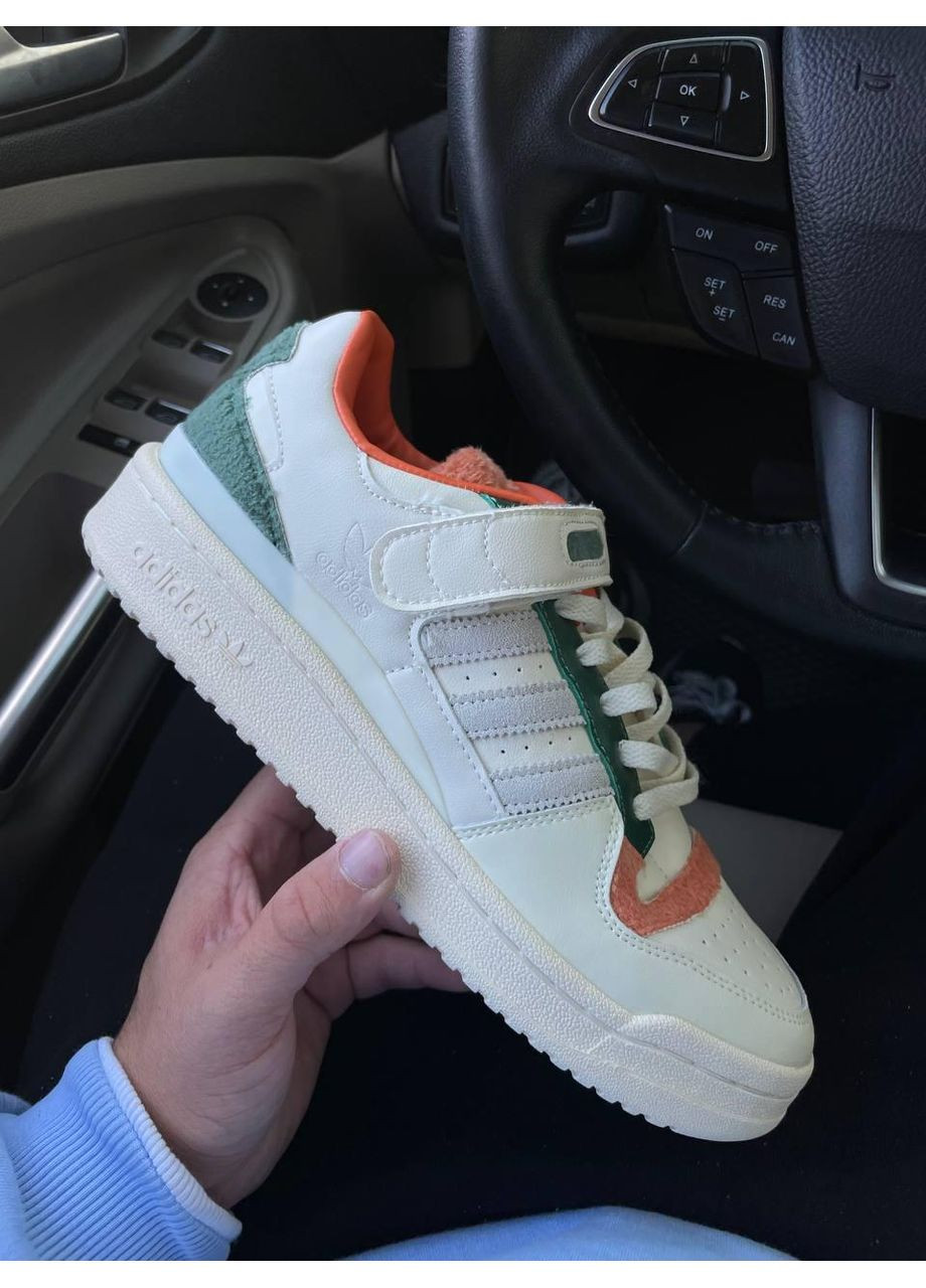 КРОССОВКИ ЖЕНСКИЕ ADIDAS FORUM WHITE GREEN V2 АДИДАС ФОРУМ No Brand серые демисезоны (367174572)