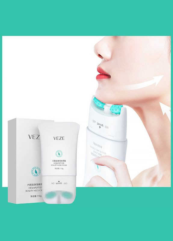 Крем для шеи Hexapeptide Beauty Neck Cream 110 г укрепляет с массажной роликовой насадкой шт. VEZE (349729568)