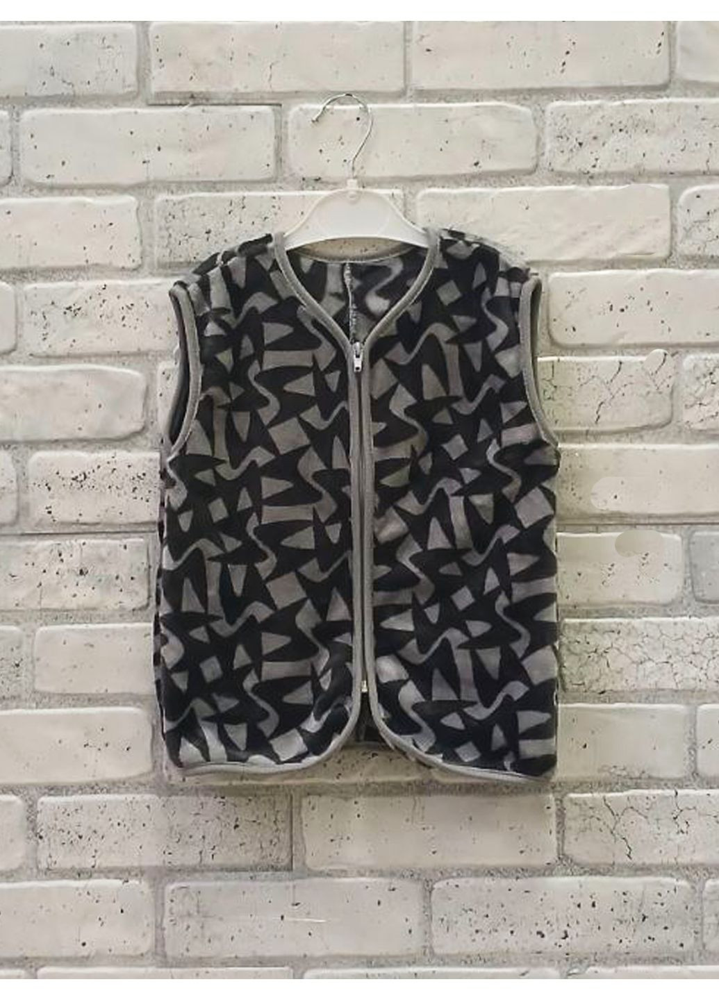 Детский теплый жилет на молнии вельсофт махра зимний No Brand (315701341)