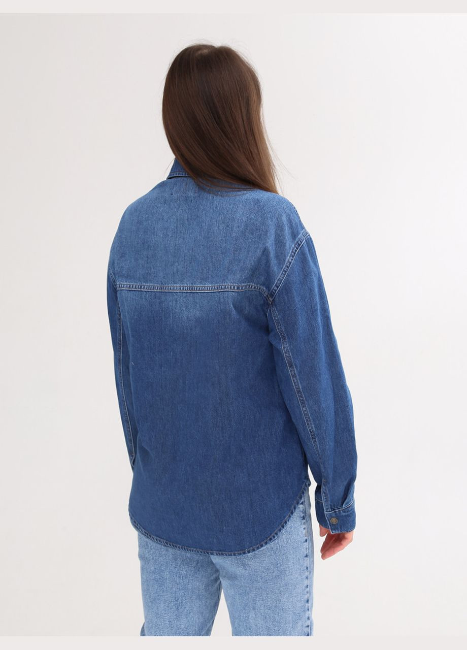 Сорочка жіноча синя джинсова пряма Whitney пряма (293971928)