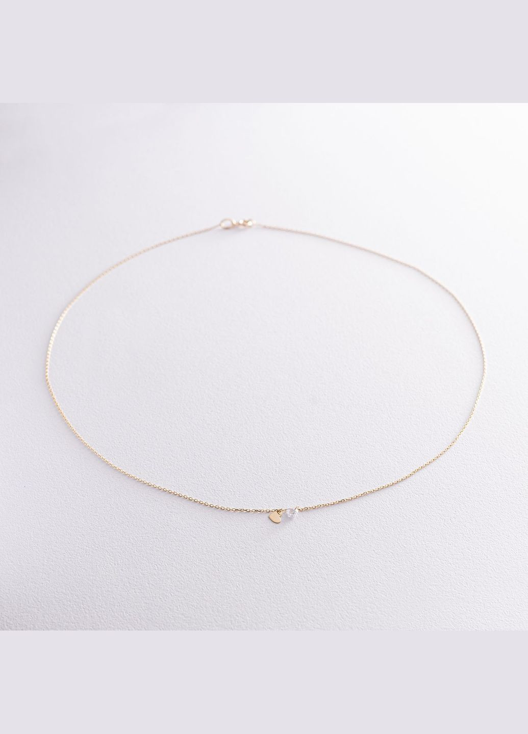 Колье Сердечки в желтом золоте (фианит) кол01821 50 Oniks (264024293)