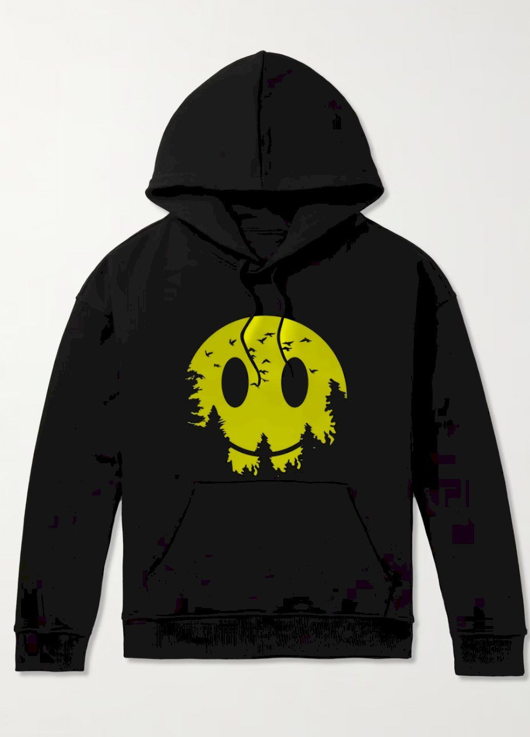 Черный худи мужская черная с флисом YAPPI рисунок (305003857)