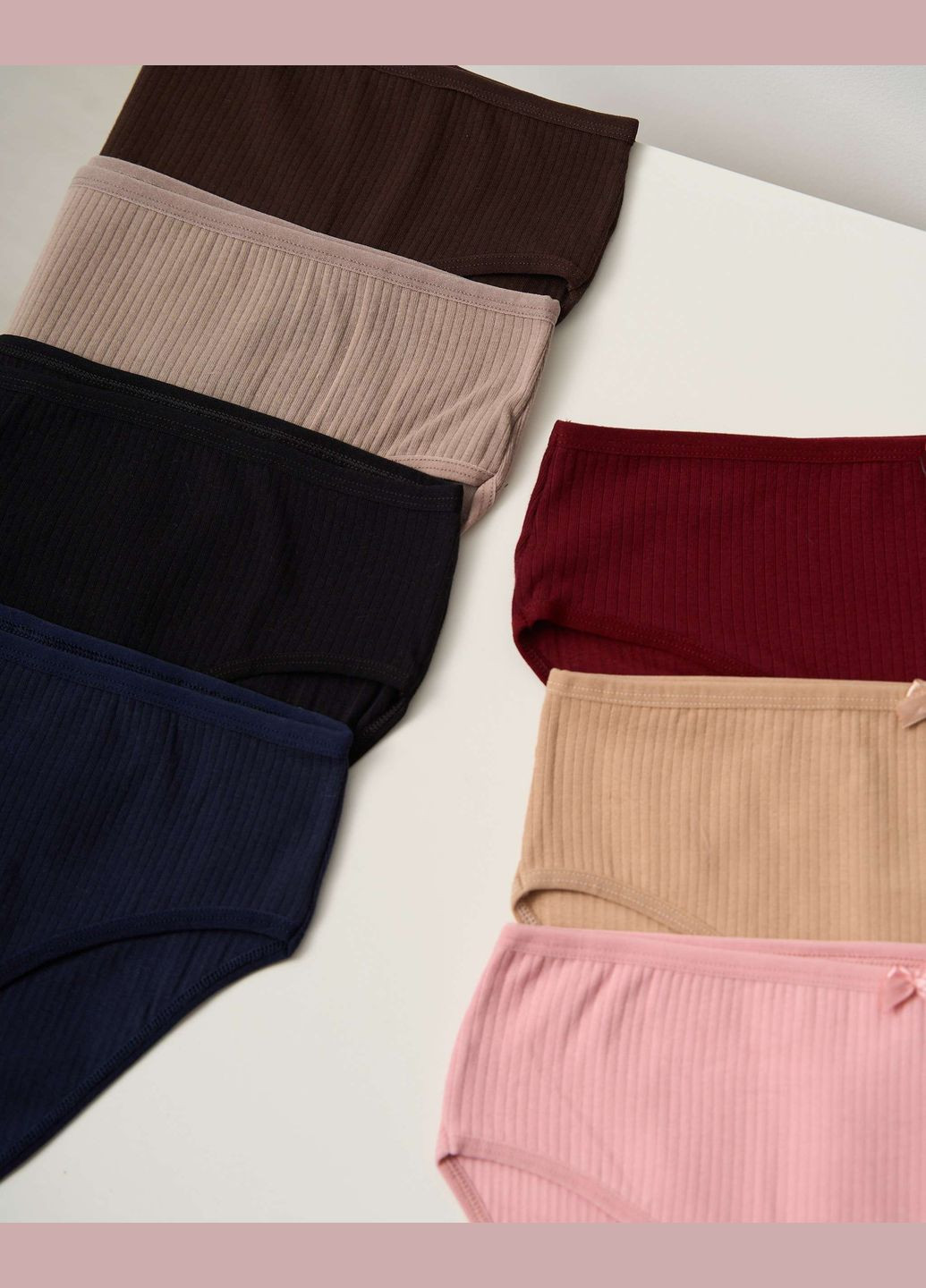 Набір жіночих трусиків батал тижневок в рубчик Nicoletta (342119847)